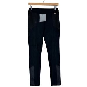 NWT Marc New York Pants Womens XS Black Faux Suede Snake Print High Rise Edgy